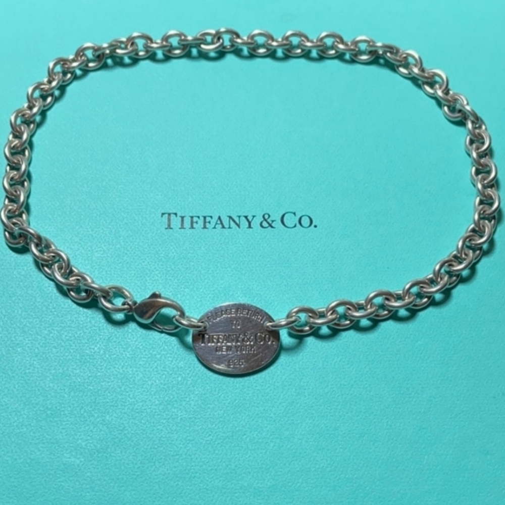 LUXURY Tiffany Oval Necklacd ✨️🩵 51.7 grams ♥️ Sterling Silver 925